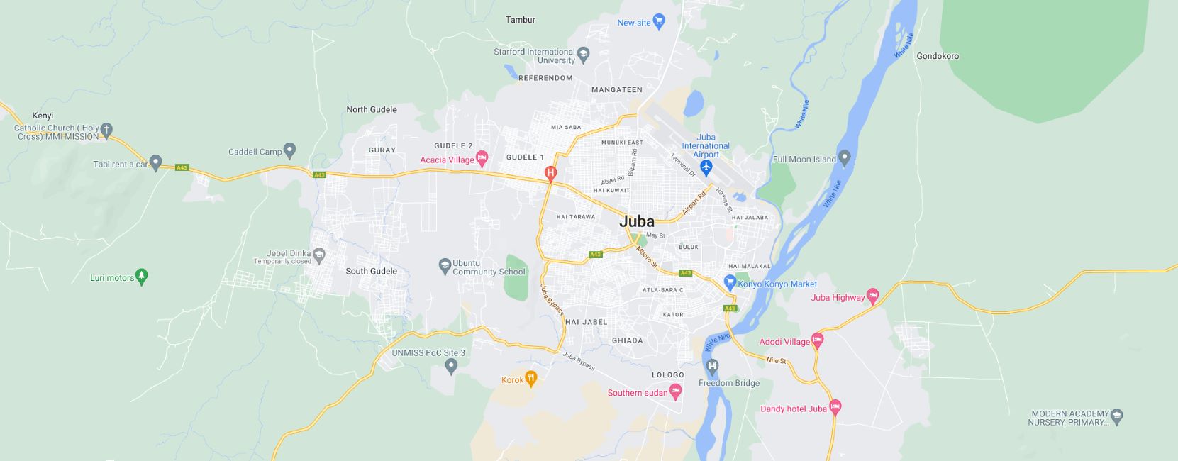 map of juba city-south sudan